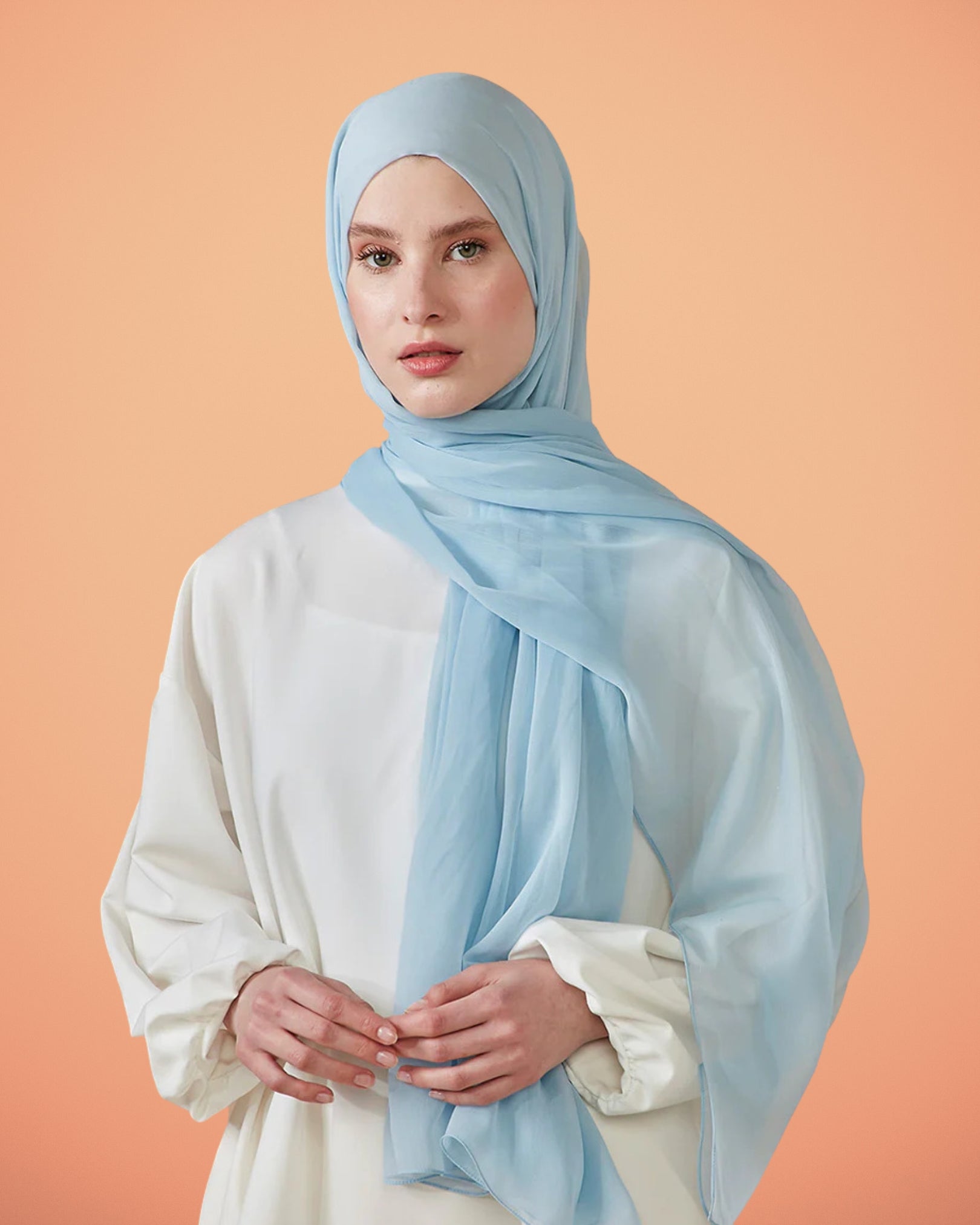 Georgette Hijab - Baby Blue