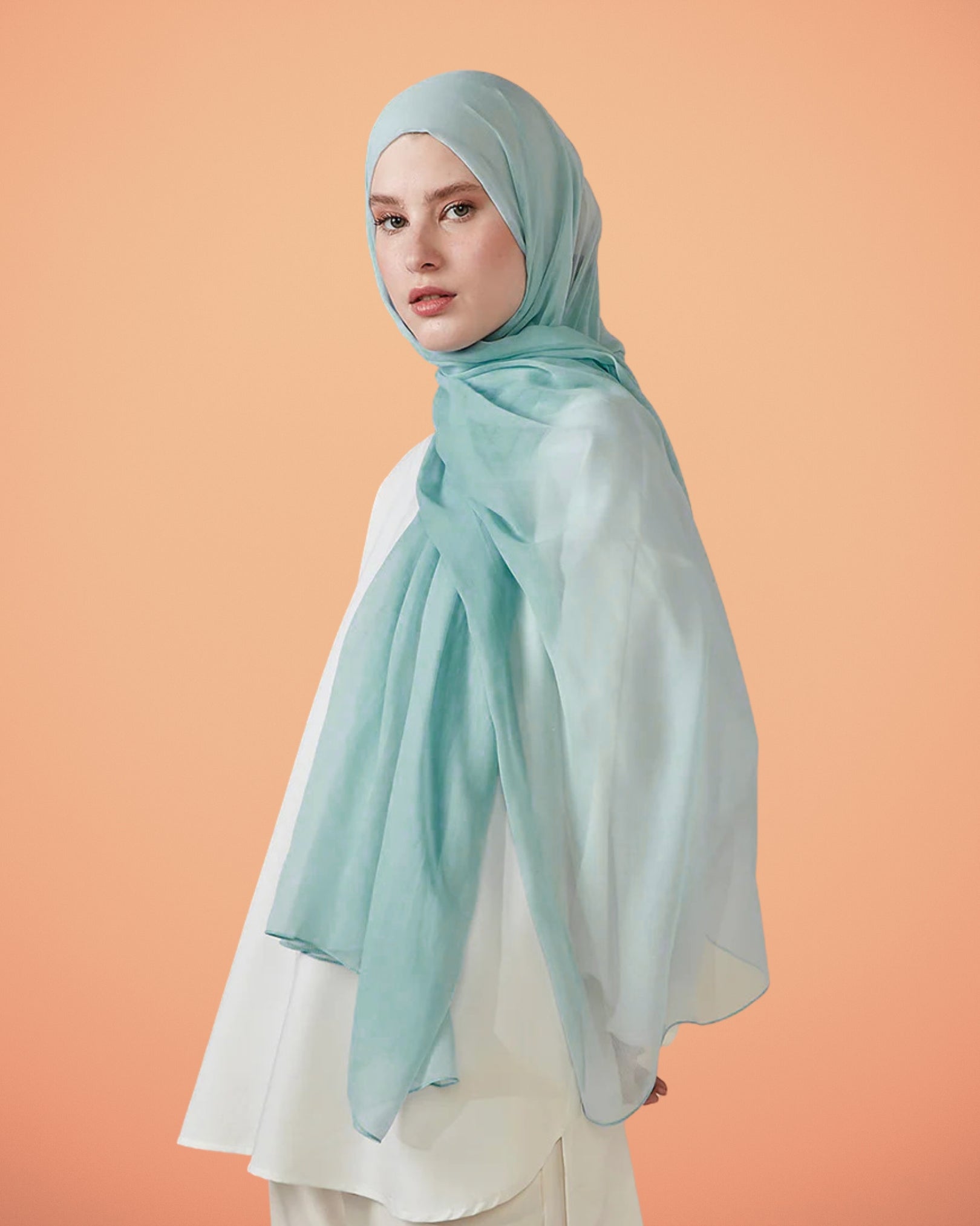 Georgette Hijab - Light Blue