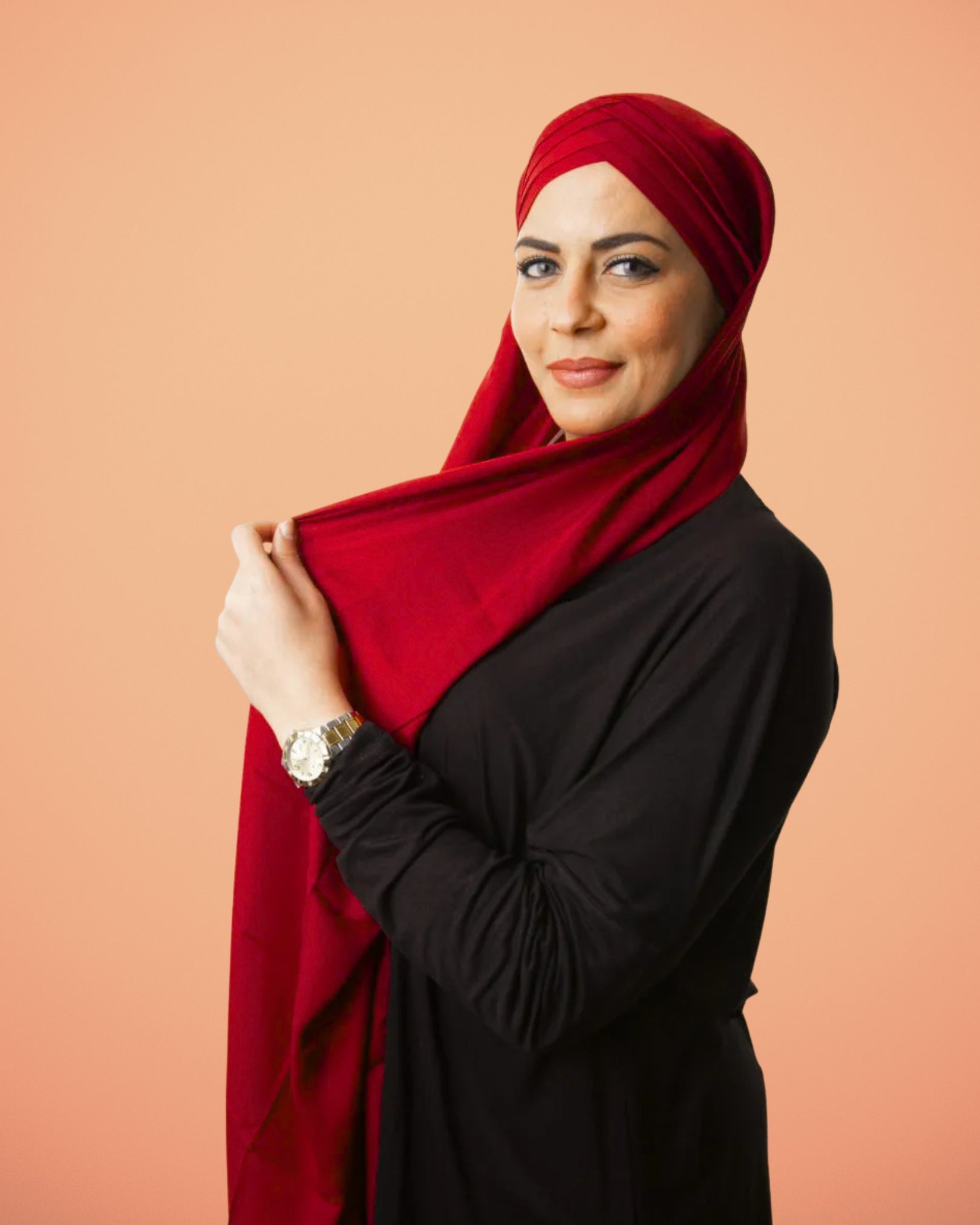 Georgette Hijab - Blood Red