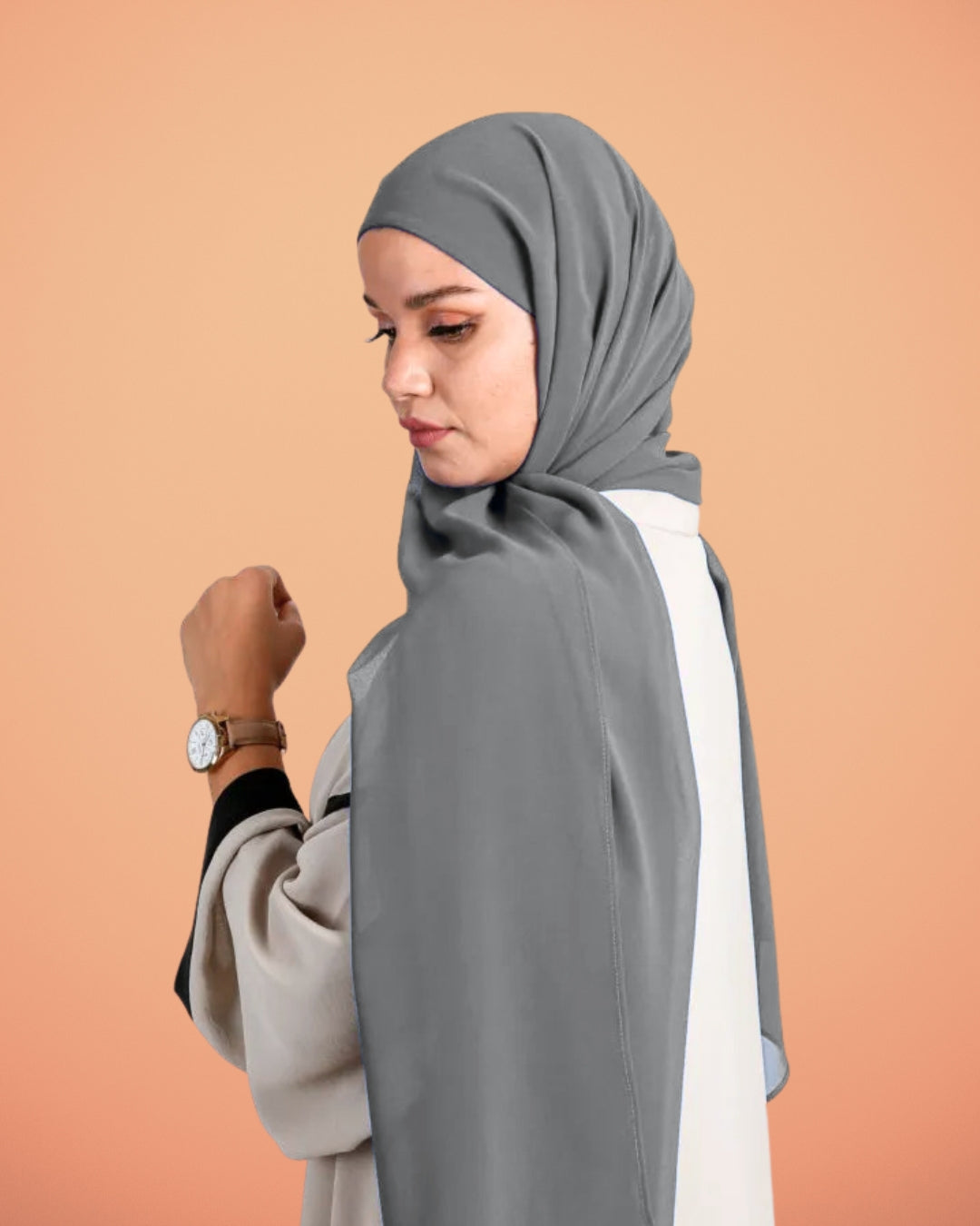 Georgette Hijab - Smoke Grey