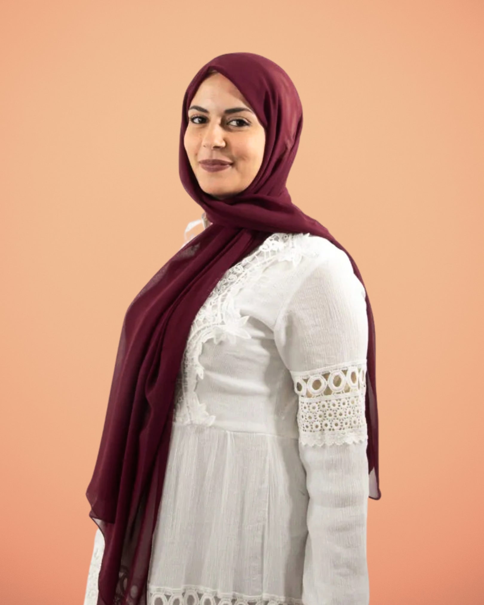 Georgette Hijab - Plum