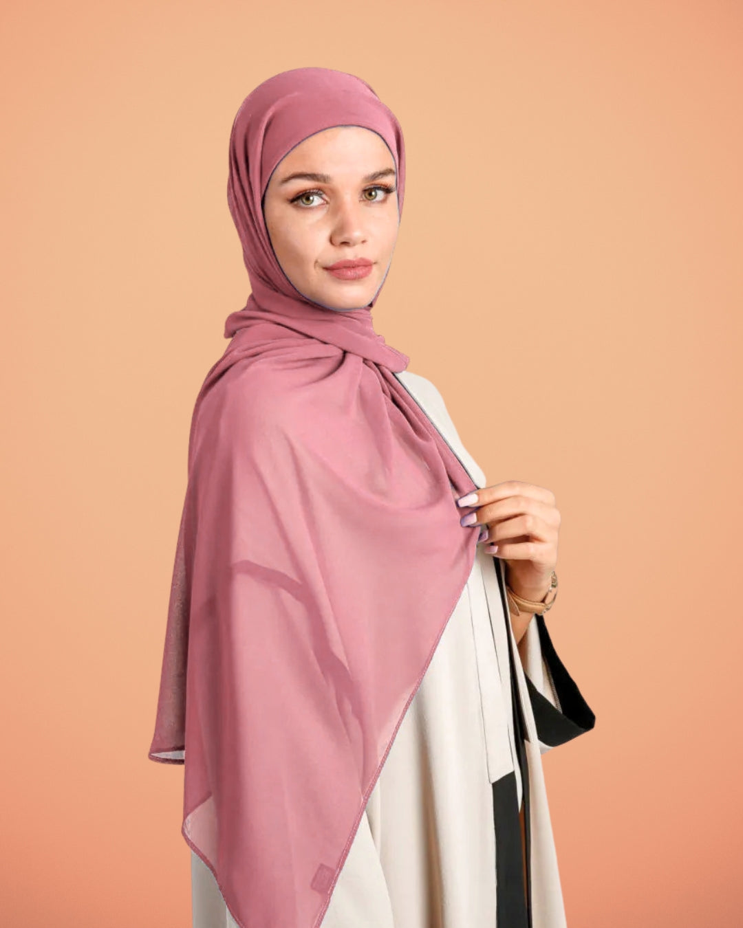 Georgette Hijab - Cherry Pink